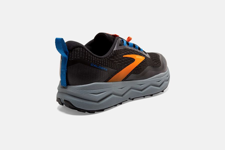 Brooks Caldera 5 Trail Running Shoes - Mens - Black/Orange - PS0695438